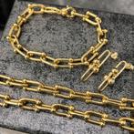 18k gouden set ketting armband oorbellen nieuw, Sieraden, Tassen en Uiterlijk, Kettingen, Ophalen of Verzenden, Zo goed als nieuw