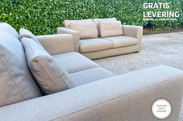GRATIS LEVERING HEEL NL Taupe VIP 2x2,5zits Stoffen Bankstel beschikbaar voor biedingen