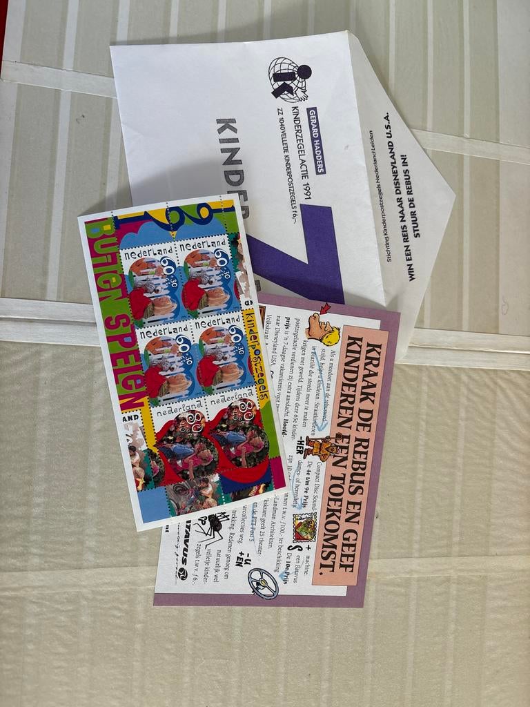3 x Kinderpostzegels 1991, Ophalen of Verzenden, Na 1940, Postfris