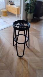 Bamboe plantentafel / krukje, Ophalen, Gebruikt, Zwart, Riet of Rotan