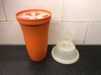 Tupperware retro vintage quickshaker shaker beker oranje, Verzenden, Gebruikt, Oranje, Beker of Kan