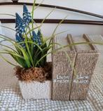 boekensteun blauwe druifjes kunstplantje Livre ancien aardew, Ophalen of Verzenden, Zo goed als nieuw