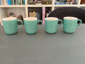 4x HEMA Chicago koffiekopjes donker mintgroen  beschikbaar voor biedingen