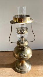 Antieke koperen olielamp, Antiek en Kunst, Antiek | Lampen, Ophalen of Verzenden