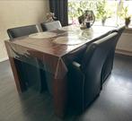 Kersenhout eettafel met stoelen, Huis en Inrichting, Ophalen, 50 tot 100 cm, Zo goed als nieuw, 150 tot 200 cm