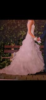 Prachtige Trouwjurk met Open Rug, Kleding | Dames, Trouwkleding en Trouwaccessoires, Ophalen of Verzenden, Zo goed als nieuw, Wit