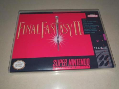 Final Fantasy II (IV) SNES Game Case, Spelcomputers en Games, Games | Nintendo Super NES, Zo goed als nieuw, Avontuur en Actie