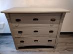 Antiek grenen commode /ladekast, Ophalen, 50 tot 100 cm, Zo goed als nieuw, 3 of 4 laden