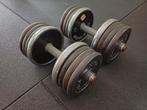 Dumbells / halters 20 kg per stuk, Sport en Fitness, Fitnessmaterialen, Ophalen, Gebruikt, Benen, Halterset