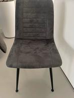 Grijze Suède Eetkamerstoelen - 3 stuks, Ophalen, Drie, Zo goed als nieuw, Stof