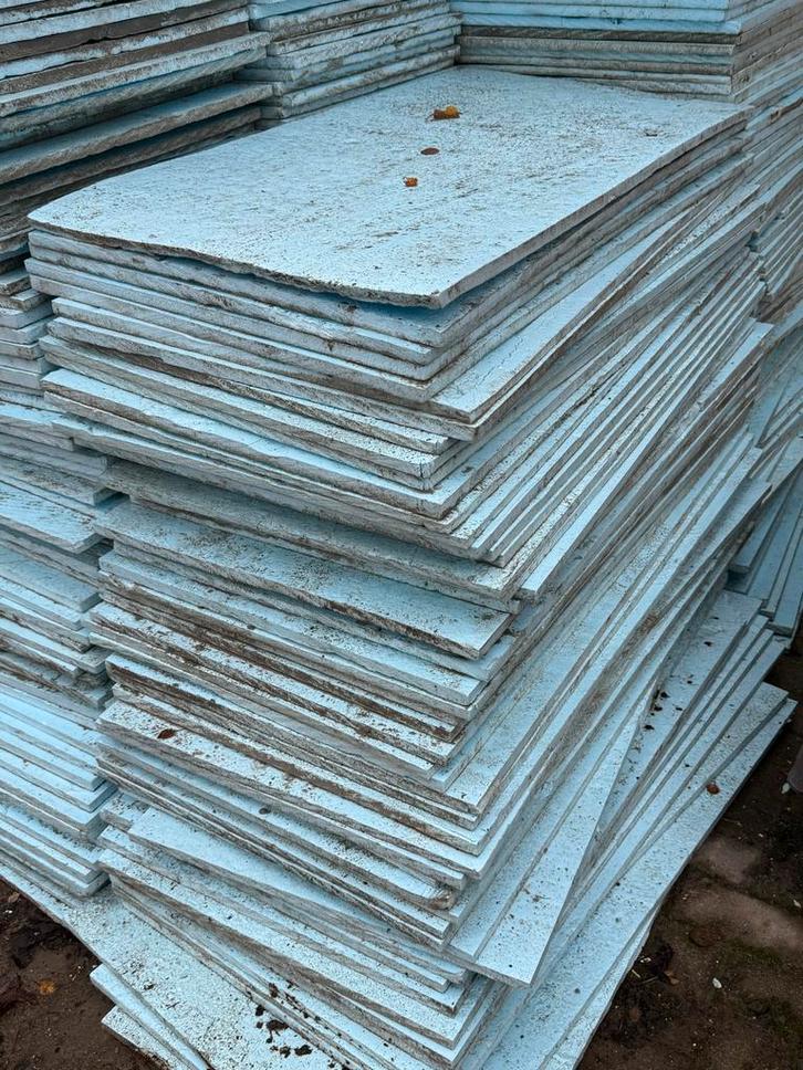 Partij vloer Isolatieplaten, Doe-het-zelf en Verbouw, Isolatie en Afdichting, Gebruikt, Vloerisolatie, Piepschuim (Tempex), 4 tot 8 cm