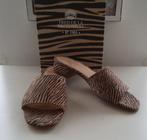 Fred de la Bretoniere nieuwe leren zebra slippers, maat 36, Kleding | Dames, Schoenen, Slippers, Fred de la Bretoniere, Beige