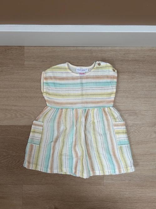 Z.g.a.n. Kleurrijk hydrofiel zomerjurkje van de Zara, mt 80, Kinderen en Baby's, Babykleding | Maat 80, Zo goed als nieuw, Meisje