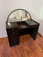 Vintage Kaptafel/Makeuptafel met Spiegel, Huis en Inrichting, Tafels | Kaptafels, Ophalen, Gebruikt, Hout