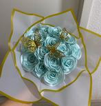 Satijnen rozen boeket met vlinders, Ophalen of Verzenden, Nieuw