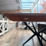 Bruuts eettafel rechthoek, afgeronde rand, Ophalen, Rond, 50 tot 100 cm, Zo goed als nieuw