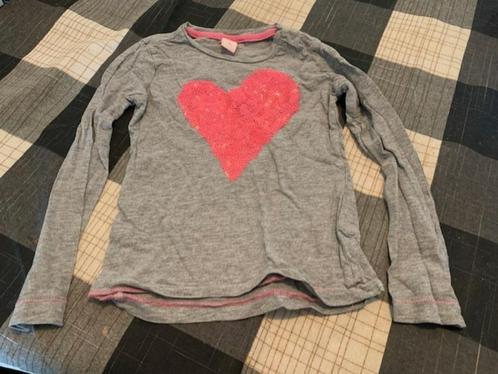 Grijze shirtje van Frendz. Maat 110, Kinderen en Baby's, Kinderkleding | Maat 110, Zo goed als nieuw, Meisje, Shirt of Longsleeve