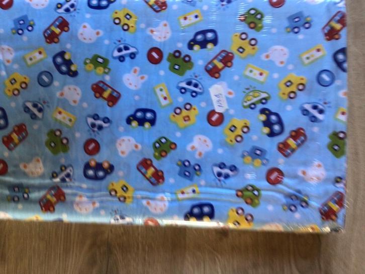 10 Meter Katoenen Stof - Auto's No 9, Kinderen en Baby's, Kinderkamer | Beddengoed, Nieuw, Overige typen, Blauw, Jongetje of Meisje