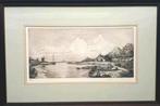 Jan van Rijsewijk - Hollands Vergezicht, Ets, Gesigneerd, Antiek en Kunst, Kunst | Etsen en Gravures, Ophalen of Verzenden