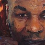 Mike Tyson mixed media Peter Donkersloot, Antiek en Kunst, Kunst | Schilderijen | Modern, Ophalen of Verzenden