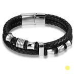 Leren armband., Sieraden, Tassen en Uiterlijk, Armbanden, Ophalen of Verzenden, Nieuw, Zwart, Leer