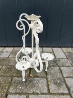 Witte Kandelaar met 3 Armen, Ophalen, Gebruikt, Wit, Metaal