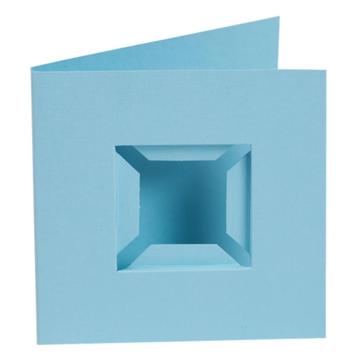 Kaarten passe-partout dubbele ril voorkant 4 st lichtblauw beschikbaar voor biedingen