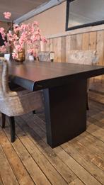 Boomstam Eettafel Zwart 300cm, Ophalen, Zo goed als nieuw