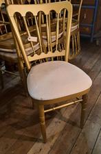12 gouden stoelen aankleding trouw zaal of een feest locatie, Ophalen, Gebruikt, Bruin