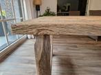 Robuuste houten eettafel, Gebruikt, 100 tot 150 cm, Eikenhout, 200 cm of meer