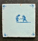 Tegel, Delfts blauw, met kinderspelen. 17e eeuw, Antiek en Kunst, Verzenden