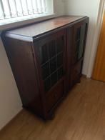 Vintage kast met glas in lood, Huis en Inrichting, Kasten | Vitrinekasten, 25 tot 50 cm, Ophalen of Verzenden, Zo goed als nieuw