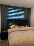 Prachtige waveplooi vitrage glans grijs, 200 cm of meer, Vitrage, Ophalen of Verzenden, Zo goed als nieuw