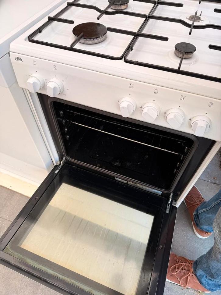 ETNA FGV160WIT - Fornuis - Gas - breedte 60 cm, Witgoed en Apparatuur, Fornuizen, Zo goed als nieuw, Vrijstaand, Gas, 4 kookzones