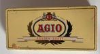 Agio gouden oost sigarenblik. Afm. 25X13x3,5 cm., Ophalen of Verzenden, Gebruikt, Tabaksdoos of Verpakking
