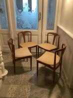 Eetkamerstoelen “ Juliane” Johannes Andersen /mid century, Huis en Inrichting, Stoelen, Ophalen of Verzenden, Gebruikt, Stof, Vier