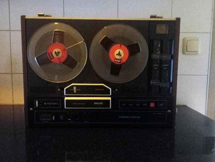 PHILIPS N4415 bandrecorder, Audio, Tv en Foto, Bandrecorders, Bandrecorder, Met stofkap, Met banden, Ophalen of Verzenden