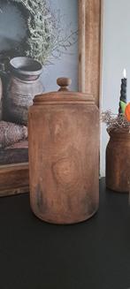 Stoere grote houten pot, Huis en Inrichting, Woonaccessoires | Overige, Ophalen of Verzenden, Nieuw