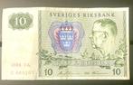 Zweeds bankbiljet 10 Kronen (Sweriges Riksbank 1984), Ophalen of Verzenden, Overige landen, Los biljet