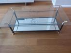 Glazen salontafel, Huis en Inrichting, Tafels | Bijzettafels, Gebruikt, Glas, 75 cm of meer, Rechthoekig