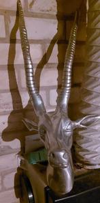 Te koop zilver kleurig hertenkop, Ophalen, Zo goed als nieuw