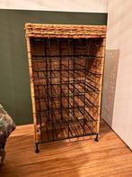 Vintage Rotan Wijnrek - 24 Flessen, Huis en Inrichting, Kasten | Overige, Ophalen of Verzenden, Gebruikt