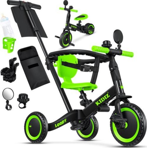 Kidiz loopfiets 6in1 Driewieler Loopfietsen Kinderdriewieler, Fietsen en Brommers, Fietsen | Driewielers, Zo goed als nieuw, Duwstang