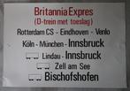 Britannia Expres koersrol/koersbord/CTA - ZELDZAAM!, Ophalen of Verzenden, Gebruikt, Trein, Overige typen
