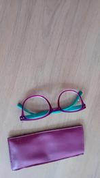 Dames kleur rijke leesbril sterkte 2.5 zgan in etui, Ophalen of Verzenden, Zo goed als nieuw, Leesbril, Overige merken