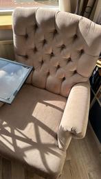 Klassieke gecapitonneerde fauteuil, Huis en Inrichting, Fauteuils, Ophalen of Verzenden, Gebruikt, Stof, 75 tot 100 cm
