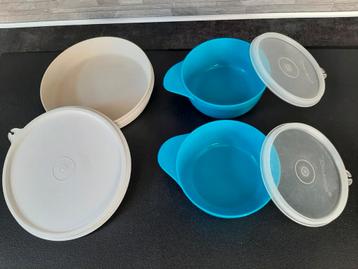 Tupperware kinder kommetje hangop lepel handgreep/deksel set beschikbaar voor biedingen