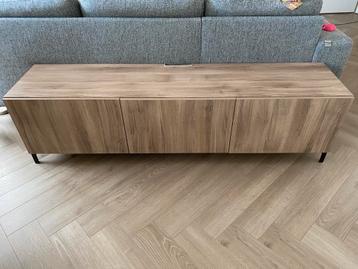 Besta IKEA TV meubel 180x40x38 grijs gelazuurd - afbeelding 1