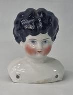 Porselein poppen hoofd Half doll, Antiek en Kunst, Verzenden