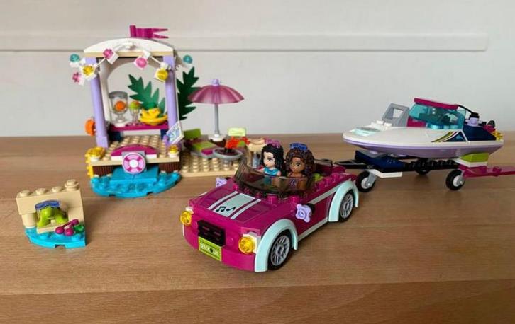 Strandtent met auto en boot LEGO Friends, Kinderen en Baby's, Speelgoed | Duplo en Lego, Zo goed als nieuw, Lego, Complete set